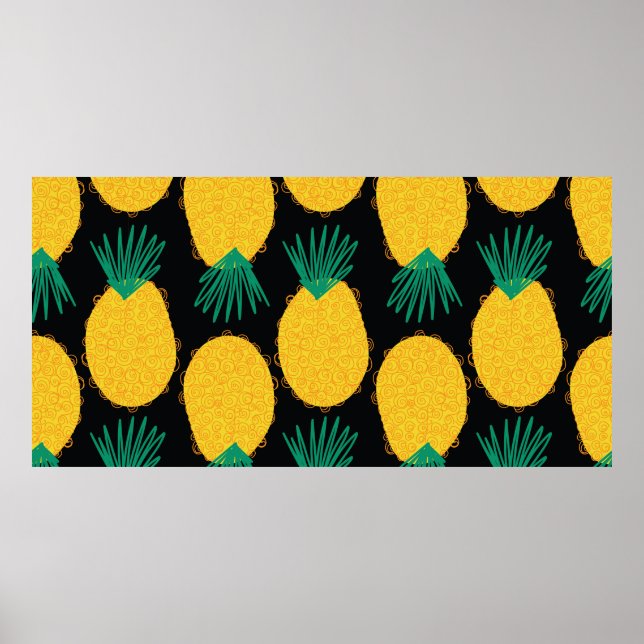 Ananas nahtlos abstraktes Muster. zeitgemäß Poster (Vorne)