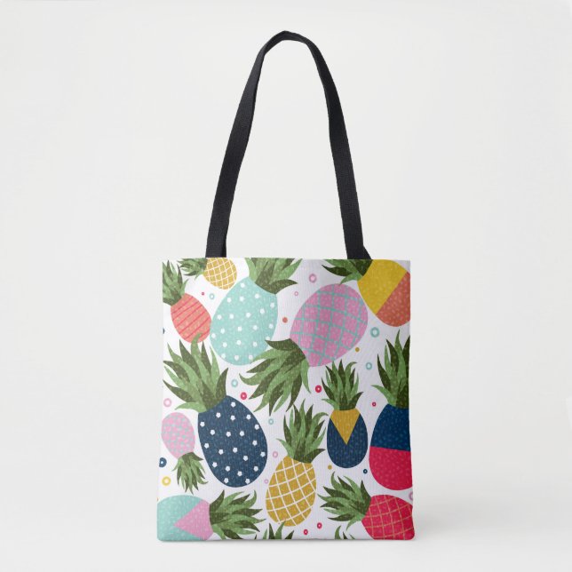Ananas nahtlose Musterillustrierung, farbig  (Vorderseite)