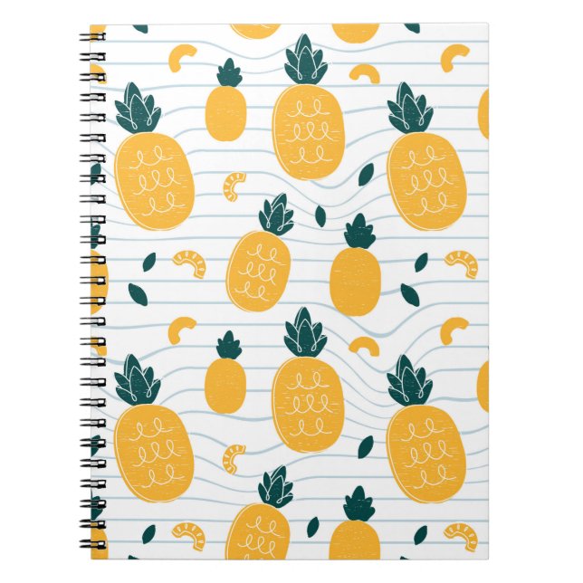 Ananas nahtloses Muster Notizblock (Vorderseite)