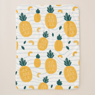 Ananas nahtloses Muster Sherpadecke