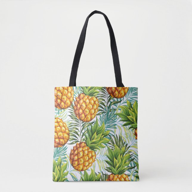 Ananas. Nahtloses Muster. Vintages Blumenpatt (Vorderseite)