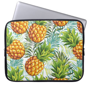 Ananas. Nahtloses Muster. Vintages Blumenpatt Laptopschutzhülle