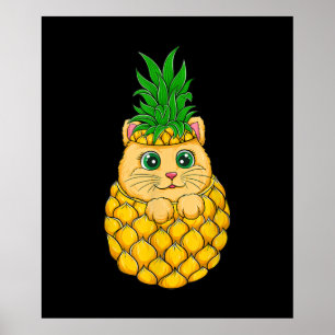 Ananas Niedlich Cat Lover Sommerfruchtgeschenk Poster