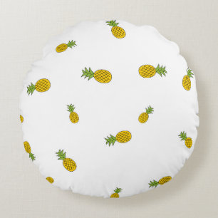 Ananas niedlicher nahtloser Muster Hintergrund. Vi Rundes Kissen