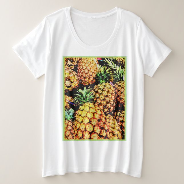 "Ananas" Niedliches Foto. Jetzt kaufen Große Größe T-Shirt (Design vorne)