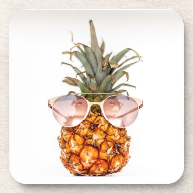 Ananas Obst Foto Getränkeuntersetzer (Vorderseite)