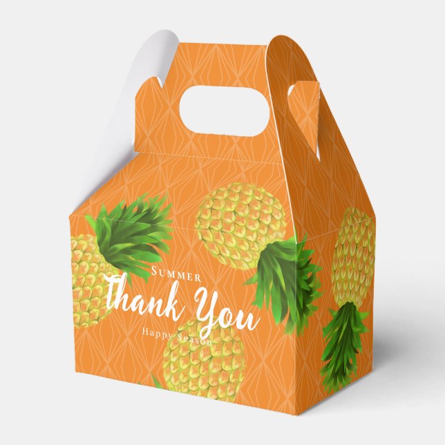 Ananas Orange Favor Box Geschenkschachtel (Vorderseite)
