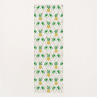 Ananas-Palmen-Blätter Retro-Zierprin Yogamatte