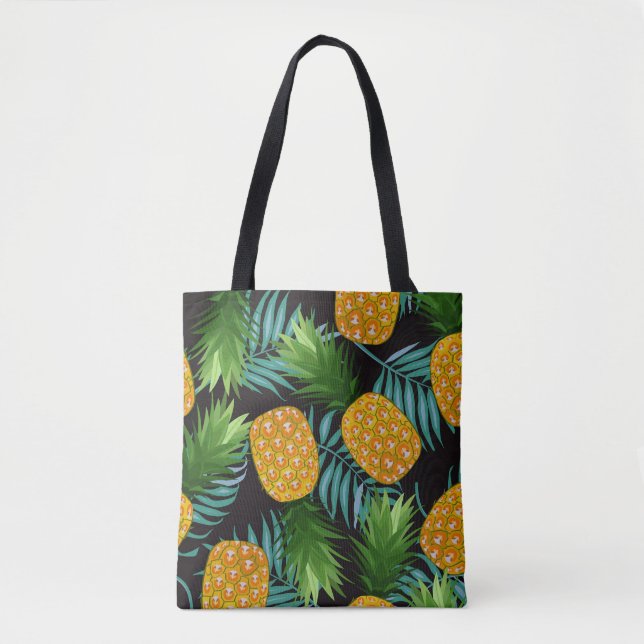 Ananas-Palmen-Schwarzes Band (Vorderseite)