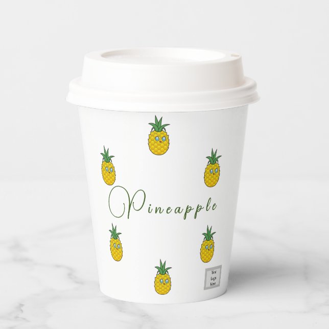 Ananas-Papiertasse Pappbecher (Vorderseite)