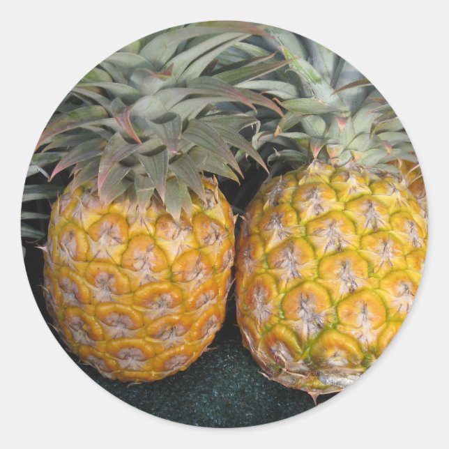 Ananas-Paradies Runder Aufkleber (Vorderseite)