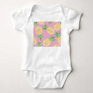 Ananas-Paradies: tropisches Muster Baby Strampler