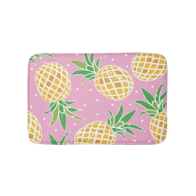Ananas-Paradies: tropisches Muster Badematte (Vorderseite)