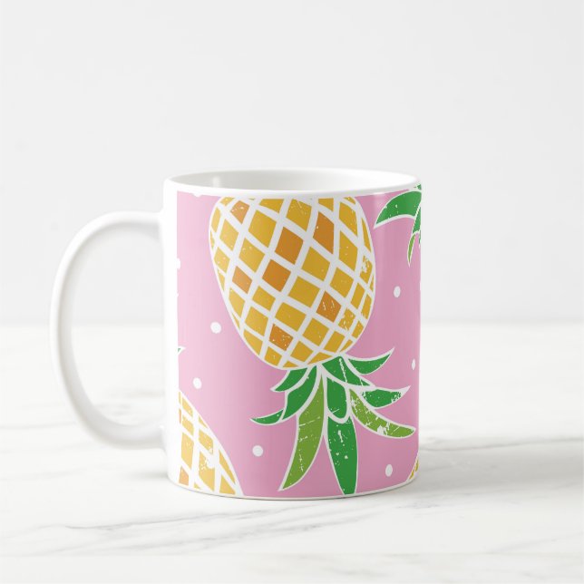 Ananas-Paradies: tropisches Muster Kaffeetasse (Links)