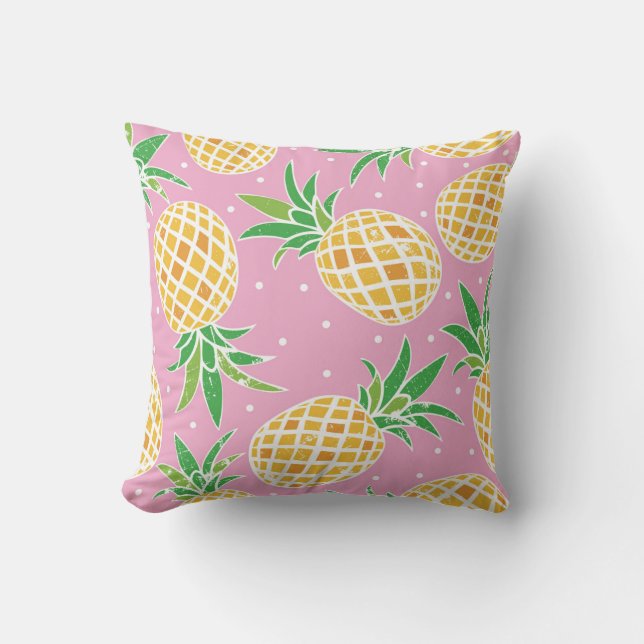Ananas-Paradies: tropisches Muster Kissen (Vorderseite)