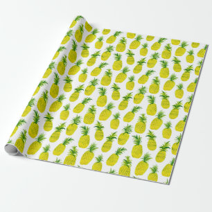 Ananas-Party auf weißer Aquarellpackung Geschenkpapier