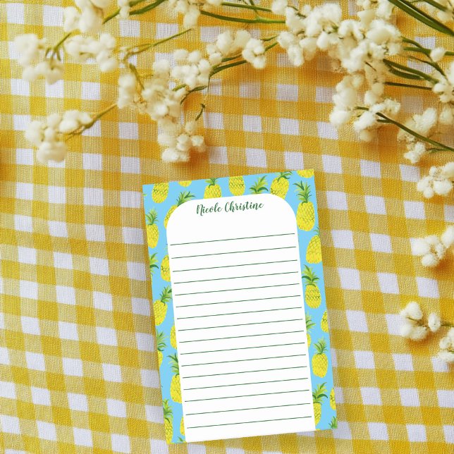 Ananas-Party-Muster CUSTOMIZE IT Wasserfarbe Post-it Klebezettel (Pineapple Party Pattern CUSTOMIZE IT Watercolor Post-it Notes
)