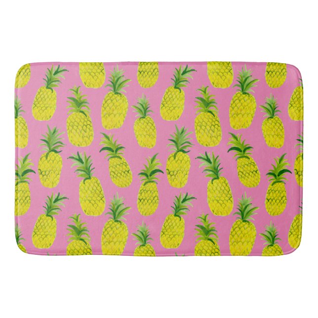 Ananas Party tropische Fruchtspass Badematte (Vorderseite)