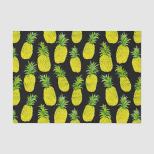 Ananas-Party Wasserfarbe Schwarzes Geschenk Seidenpapier