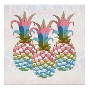 Ananas Pastel Gradient ID246 Poster