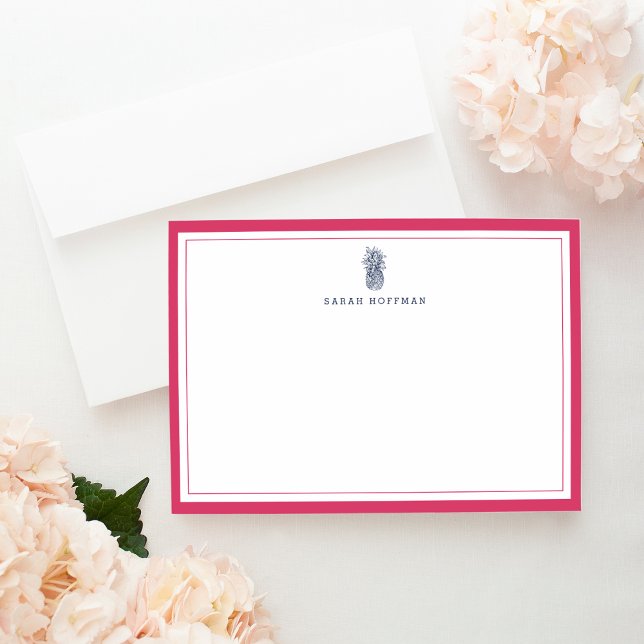 Ananas | Personalisierte Stationierungskarte Mitteilungskarte (Von Creator hochgeladen)