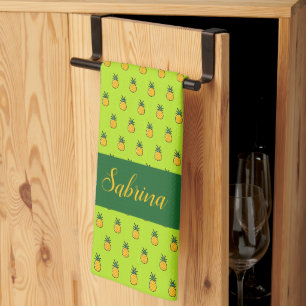 Ananas Personalisiertes Tropisches Luau Küchentuch