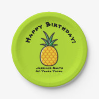 Ananas Personalisiertes tropisches Papier Teller P