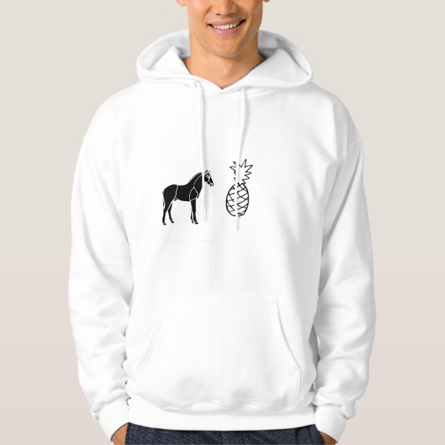 Ananas-PferdeShirt Hoodie (Vorderseite)