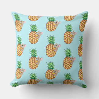 Ananas Pika nimmt ein Chomp Aqua Kissen