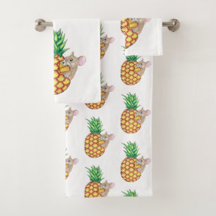 Ananas Pika nimmt einen Chomp Badhandtuch Set