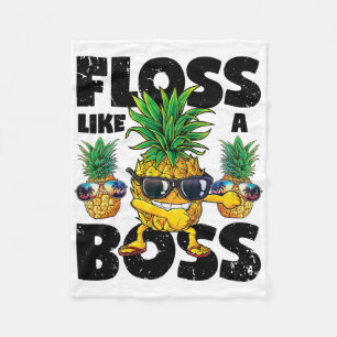 Ananas-Pilze blühen wie ein Boss T-Shirt Aloha Fleecedecke