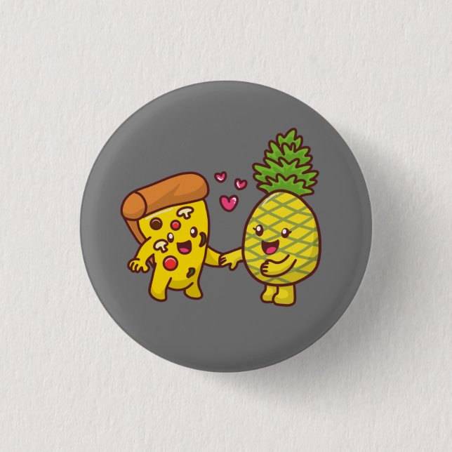 Ananas Pizza Button (Vorderseite)
