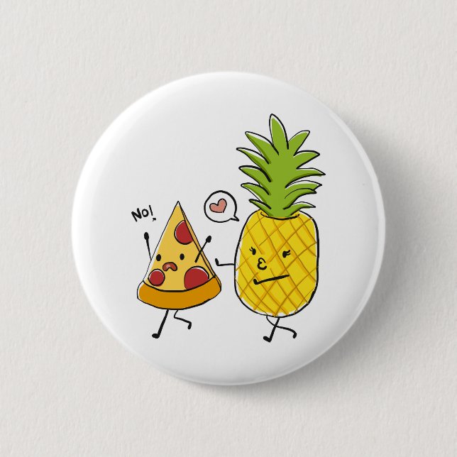 Ananas-Pizza Button (Vorderseite)