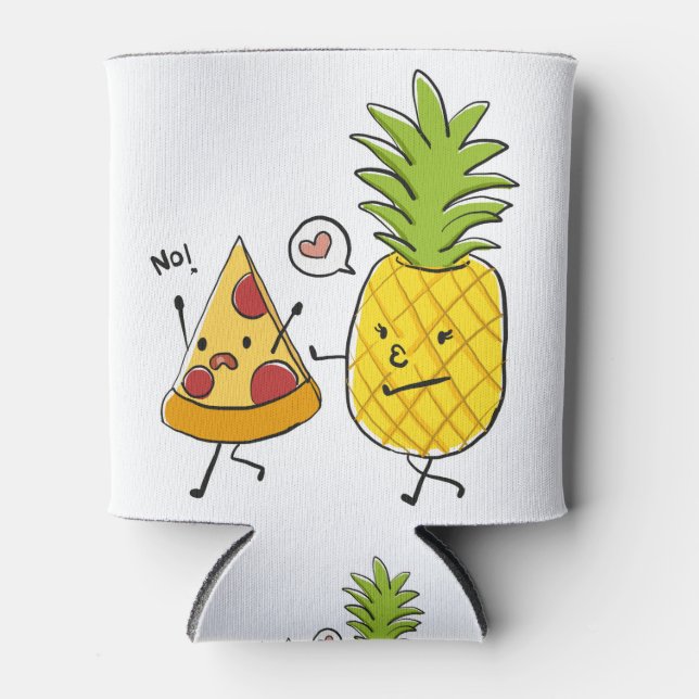 Ananas-Pizza Dosenkühler (Vorderseite)