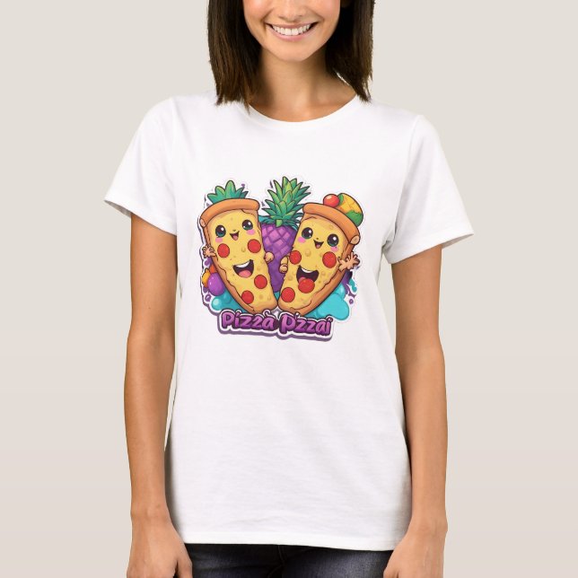Ananas Pizza Funny T-Shirt (Vorderseite)