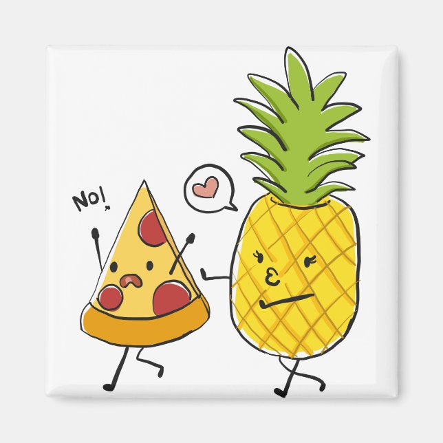Ananas-Pizza Magnet (Vorne)
