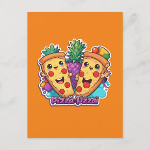 Ananas Pizza Postkarte
