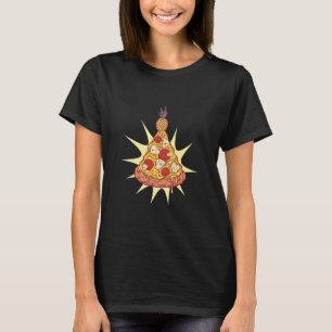 Ananas Pizza Weihnachtsbaum T-Shirt