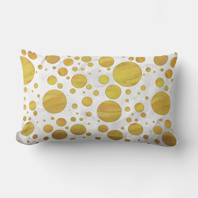 Ananas Polka Dot Pattern Lendenkissen (Vorderseite)