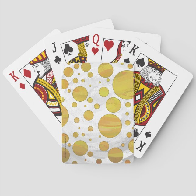 Ananas Polka Dot Pattern Spielkarten (Rückseite)