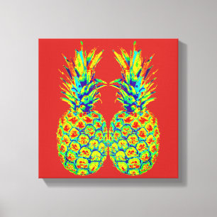 Ananas Pop Art Leinwanddruck