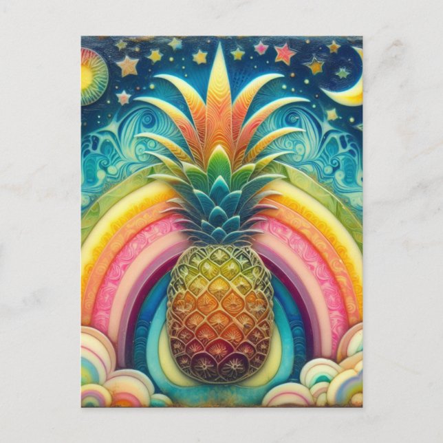Ananas Postkarte (Vorderseite)