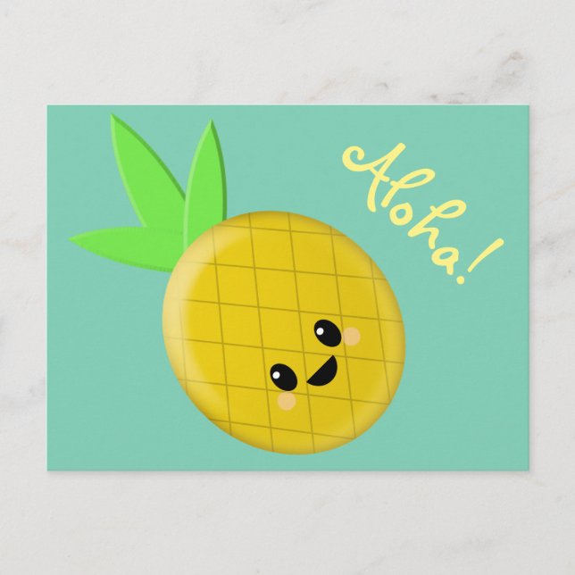 Ananas Postkarte (Vorderseite)
