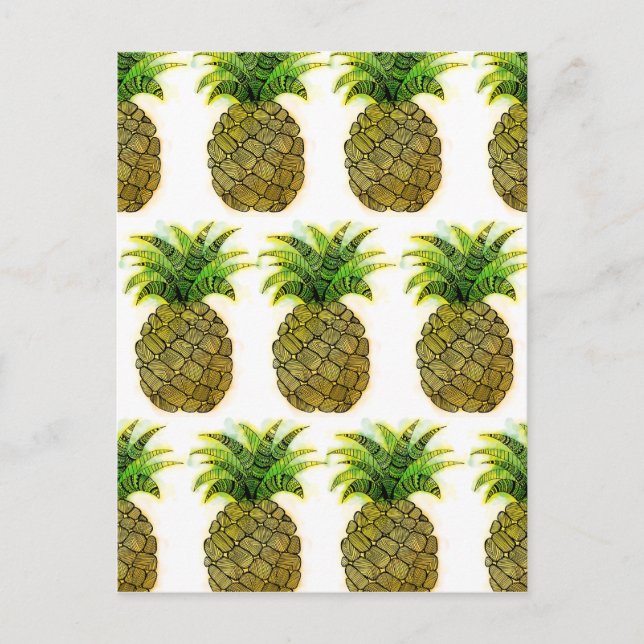 Ananas Postkarte (Vorderseite)