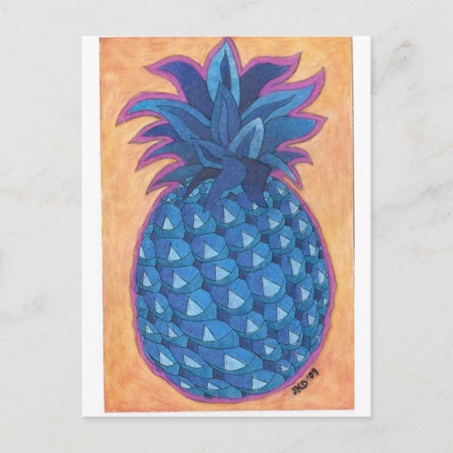 Ananas Postkarte (Vorderseite)