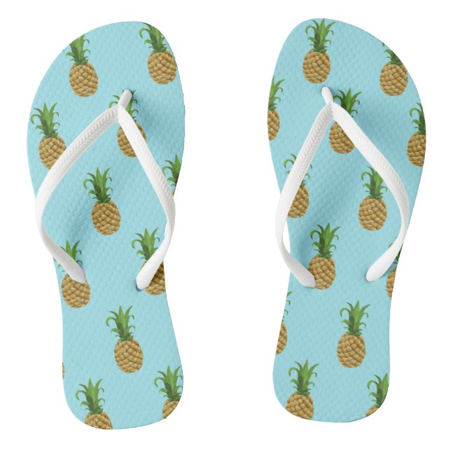 Ananas Print Flip Flops (Fußbett)