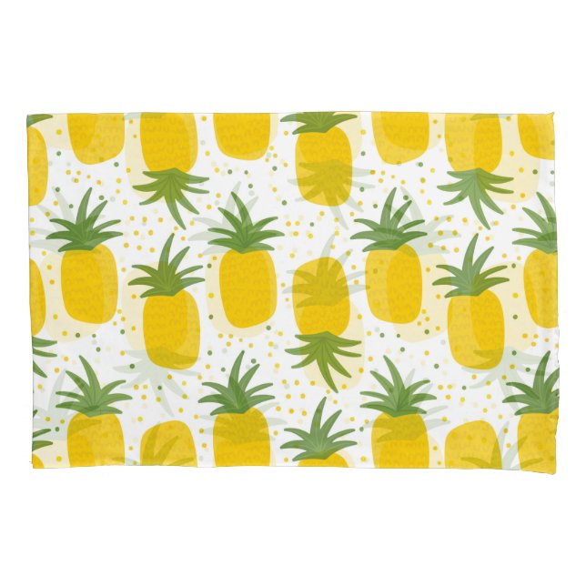 Ananas-Punkte: Sommerfruchtdesign Kissenbezug (Vorderseite)