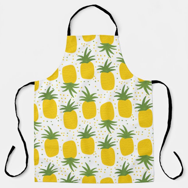 Ananas-Punkte: Sommerfruchtdesign Schürze (Vorderseite)