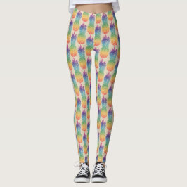 Ananas-Rainbow-Fruchtmuster-Leggings Leggings