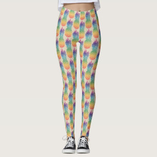 Ananas-Rainbow-Fruchtmuster-Leggings Leggings